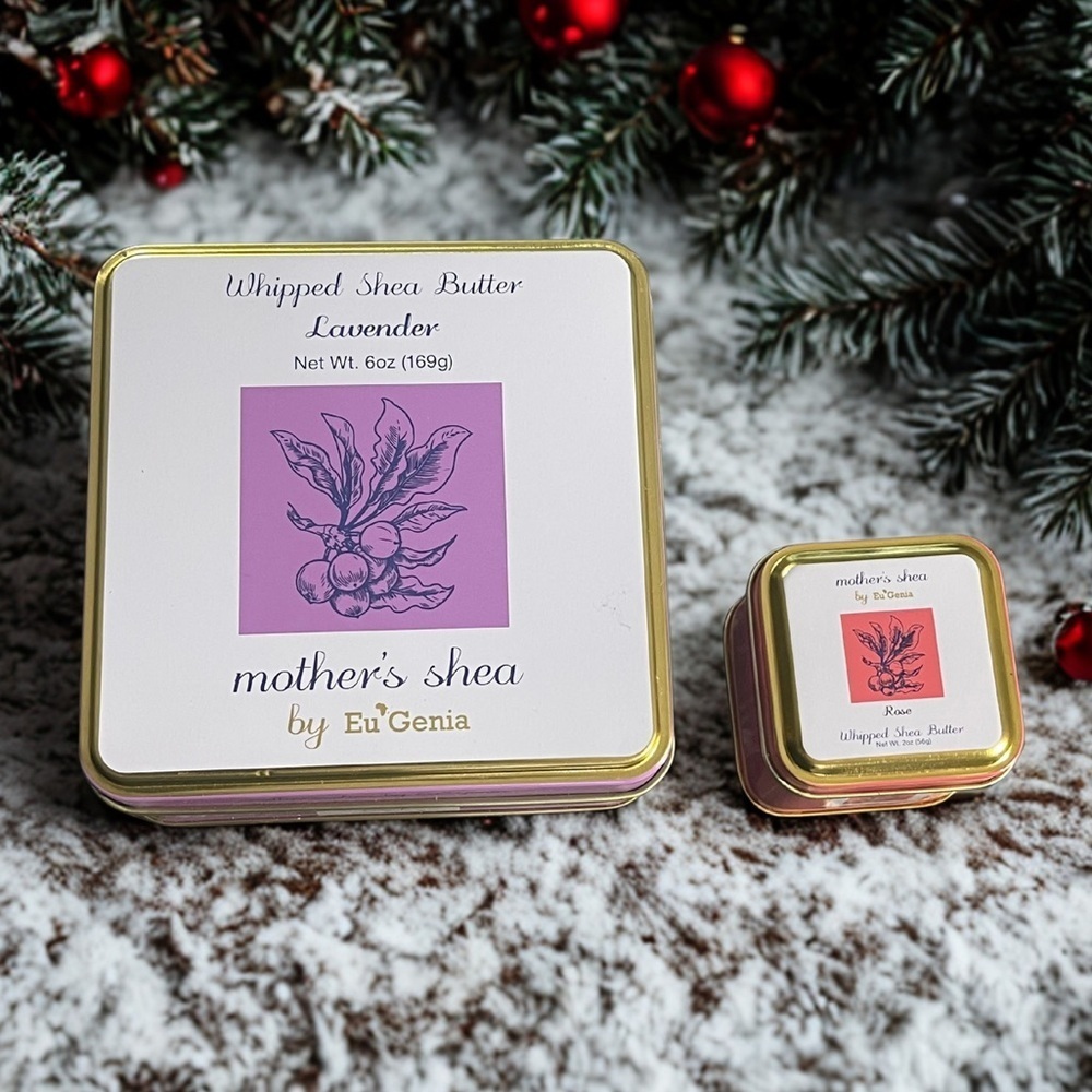 Eu’Genia Mother’s Shea Butter Holiday Duo Gift Set – 6oz lavender & 2oz Rose - Picture 3 of 16